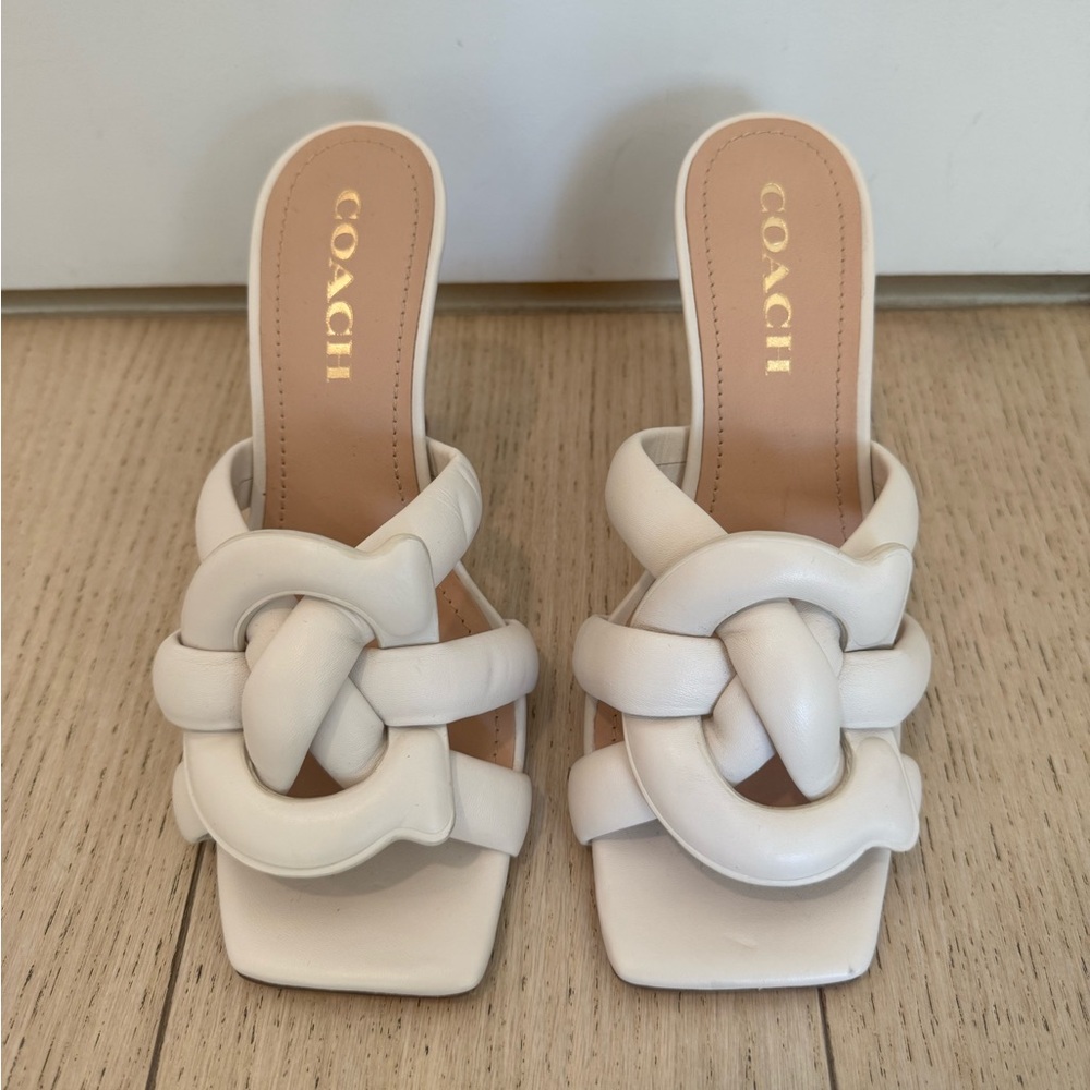 Coach Kellie Sandals White